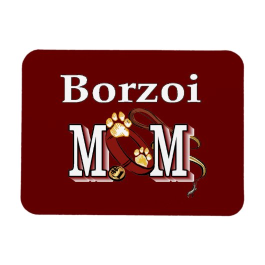 Magnet Flexible Chien de Borzoi MOM (Horizontal)