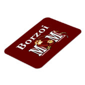 Magnet Flexible Chien de Borzoi MOM (Côté Gauche)