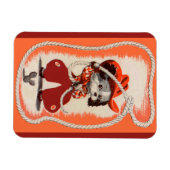 Magnet Flexible chien de cowboy (Horizontal)