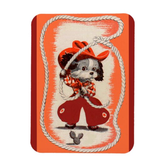 Magnet Flexible chien de cowboy (Vertical)