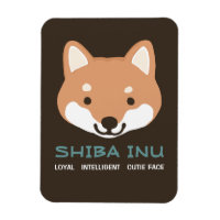 Chien de dessin animé Shiba Inu avec texte personn