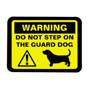 Magnet Flexible Chien de garde Basset Hound Avertissement