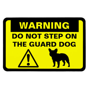 Magnet Flexible Chien de garde humoristique Bouledogue Français Av