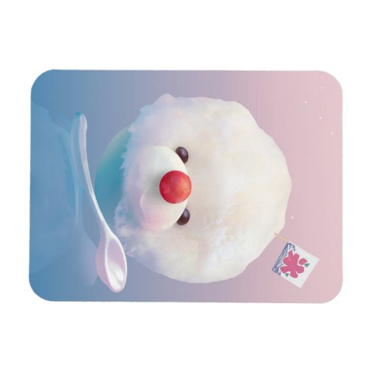 Magnet Flexible Chien de glace rasé mignon (Horizontal)