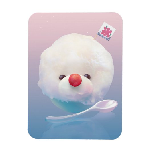 Magnet Flexible Chien de glace rasé mignon (Vertical)