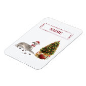 Magnet Flexible Chien de Noël italien Greyhound avec arbre (Côté Gauche)