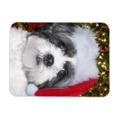Magnet Flexible Chien de Noël Shih Tzu (Horizontal)