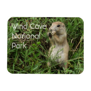 Magnet Flexible Chien de prairie debout, Manger dans l'herbe, Grot