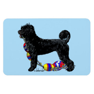 Magnet Flexible Chien d'eau portugais debout avec flottaison