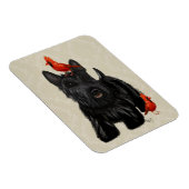 Magnet Flexible Chien écossais et Oiseaux rouges (Côté Droit)