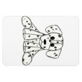 Magnet Flexible Chien en dalmate dessin simple noir (Horizontal)
