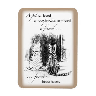 Magnet Flexible Chien et chat regardent par la fenêtre, la sympath