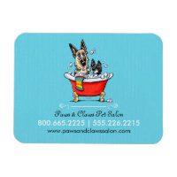 Chien Groomer Animaux Salon Fancy Tub Bleu Busines