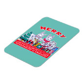 Magnet Flexible Chien Joyeux Noël Blanc Berger Fête GSD Fun (Côté Gauche)