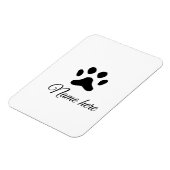 Magnet Flexible Chien patte noir animal ajouter nom texte animal p (Côté Gauche)