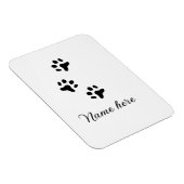 Magnet Flexible Chien patte noir animal ajouter nom texte animal p (Côté Droit)