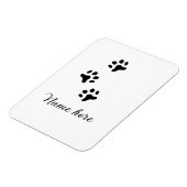 Magnet Flexible Chien patte noir animal ajouter nom texte animal p (Côté Gauche)