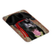 Magnet Flexible Chien pirate du Labrador noir (Côté Droit)