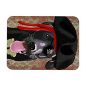 Magnet Flexible Chien pirate du Labrador noir (Horizontal)