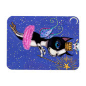 Magnet Flexible Chien poilu de dents Boston Terrier Pink Tutu Crow (Horizontal)