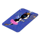 Magnet Flexible Chien poilu de dents Boston Terrier Pink Tutu Crow (Côté Gauche)