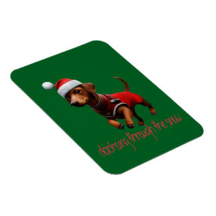 Magnet Flexible Chien saucisson dachshund sautant à travers la pér