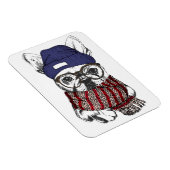 Magnet Flexible Chien taureau français Hipster (Côté Droit)