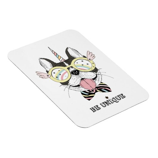 Magnet Flexible Chien-taureau français Unicorn (Côté Droit)