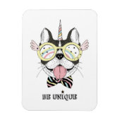 Magnet Flexible Chien-taureau français Unicorn (Vertical)