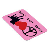 Magnet Flexible Chiens d'amour pour la paix (Côté Droit)