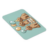Magnet Flexible Chiens de Goldendoodle d'anniversaire (Côté Droit)