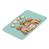 Magnet Flexible Chiens de Goldendoodle d'anniversaire (Côté Gauche)