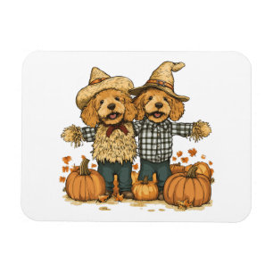 Magnet Flexible Chiens de Goldendoodle de la récolte d'automne