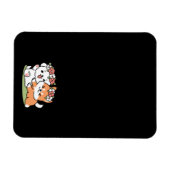 Magnet Flexible Chiens de jeu avec Flower Crowns - Fun Spring Them (Horizontal)