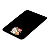 Magnet Flexible Chiens de jeu avec Flower Crowns - Fun Spring Them (Côté Gauche)