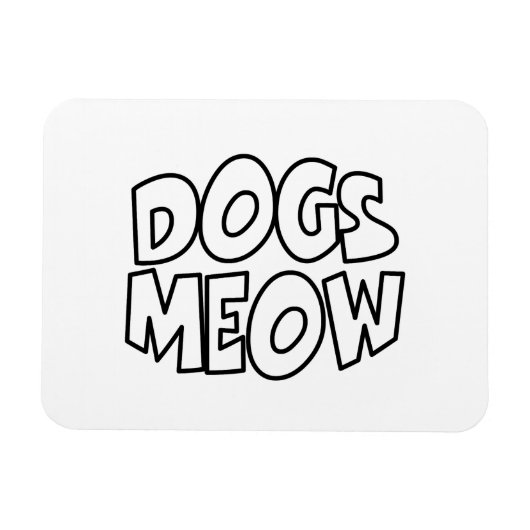 Magnet Flexible Chiens Meow (Horizontal)