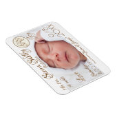 Magnet Flexible Chiffre de naissance bébé Statistiques et photo Mo (Côté Droit)