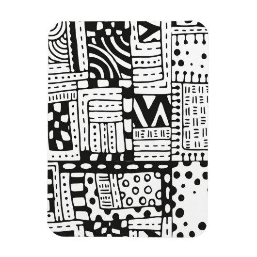 Magnet Flexible Chiffres Abstraits indiens inspirés (Vertical)