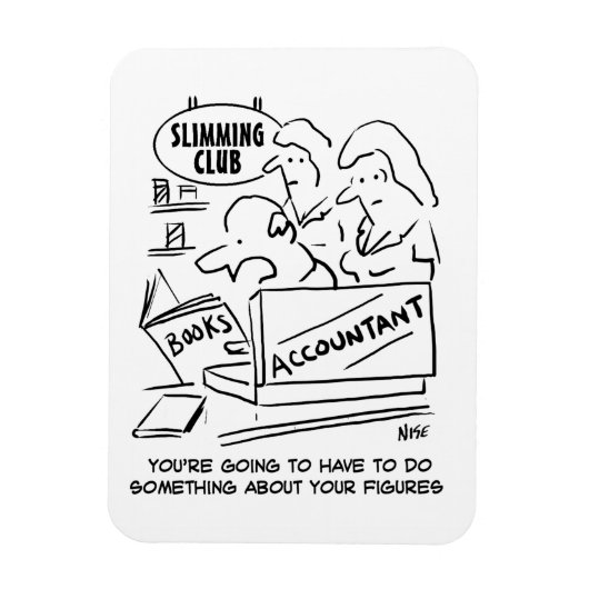 Magnet Flexible Chiffres amusants du comptable pour le club amaigr (Vertical)