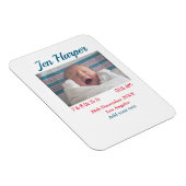Magnet Flexible Chiffres de naissance bébé ajouter nom lieu date d (Côté Droit)