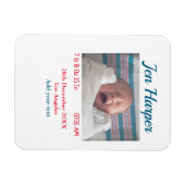 Magnet Flexible Chiffres de naissance bébé ajouter nom lieu date d (Horizontal)