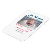 Magnet Flexible Chiffres de naissance bébé ajouter nom lieu date d (Côté Gauche)