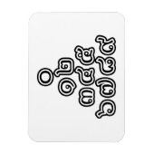Magnet Flexible Chiffres thaïlandais Pyramide ♦ Script en thaï ♦ (Vertical)