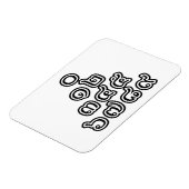 Magnet Flexible Chiffres thaïlandais Pyramide ♦ Script en thaï ♦ (Côté Gauche)