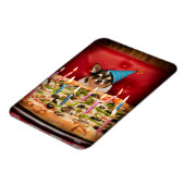 Magnet Flexible Chihuahua Anniversaire Pizza Pie (Côté Gauche)