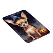 Magnet Flexible Chihuahua d'Halloween avec la peur Citrouille (Côté Droit)