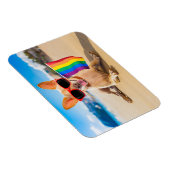 Magnet Flexible Chihuahua Dog à la plage (Côté Droit)