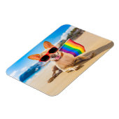 Magnet Flexible Chihuahua Dog à la plage (Côté Gauche)