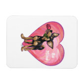 Magnet Flexible Chihuahua Saint-Valentin (Horizontal)