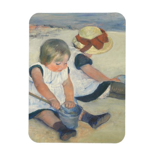 Magnet Flexible Children Playing on the Beach (Vertical)